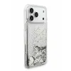 Guess для iPhone 17 Pro чехол Liquid Glitter Charms Hard Silver