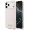 Guess для iPhone 17 Pro Max чехол Liquid silicone Gold metal logo & Camera Hard Pink (MagSafe)