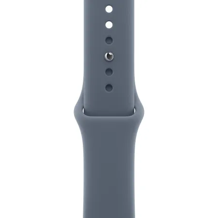 Apple Watch Series 11 46mm Aluminum Jet Black Case Anchor Blue Sport Band M/L