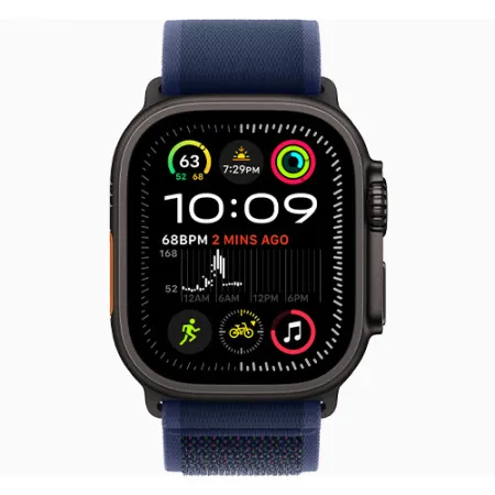 Apple Watch Series Ultra 2 49mm Black Titanium Case with Blue Trail Loop S/M