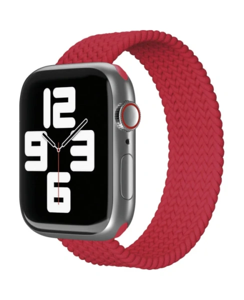 Ремешок нейлоновый плетёный "vlp" для Apple Watch 42/44/45, L/XL, 2шт, красный