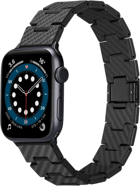 Браслет Pitaka Carbon Fiber Link серия Retro для Apple Watch 42/44/45mm