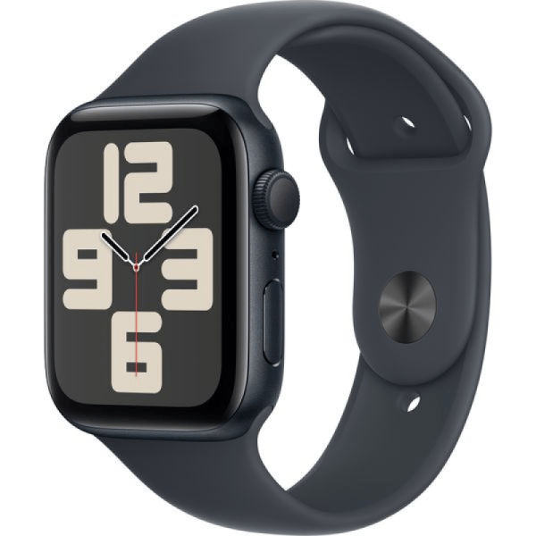 Apple Watch Series SE 2024 44mm Midnight Aluminum Case with Midnight Sand Sport Band